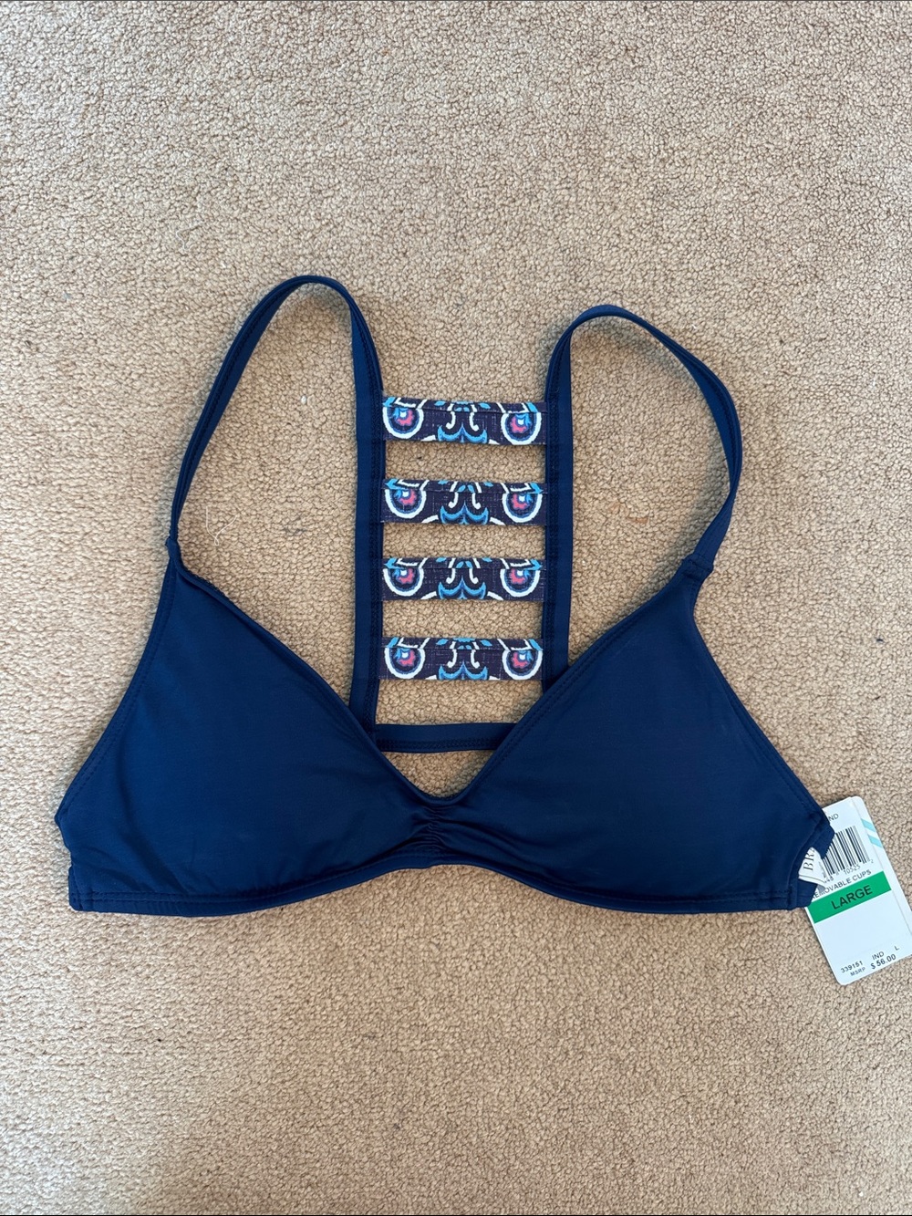 Lucky Brand Women’s Navy Swim Top - NWT